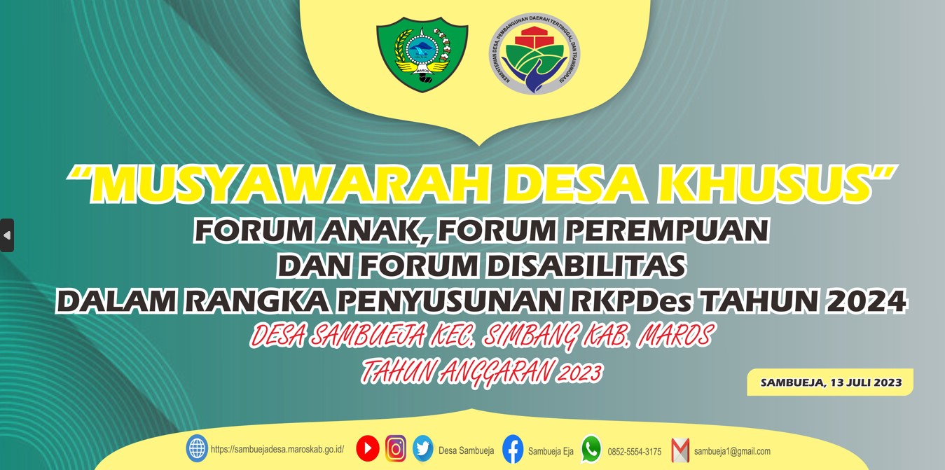 Pengumuman Jadwal Musyawarah Desa